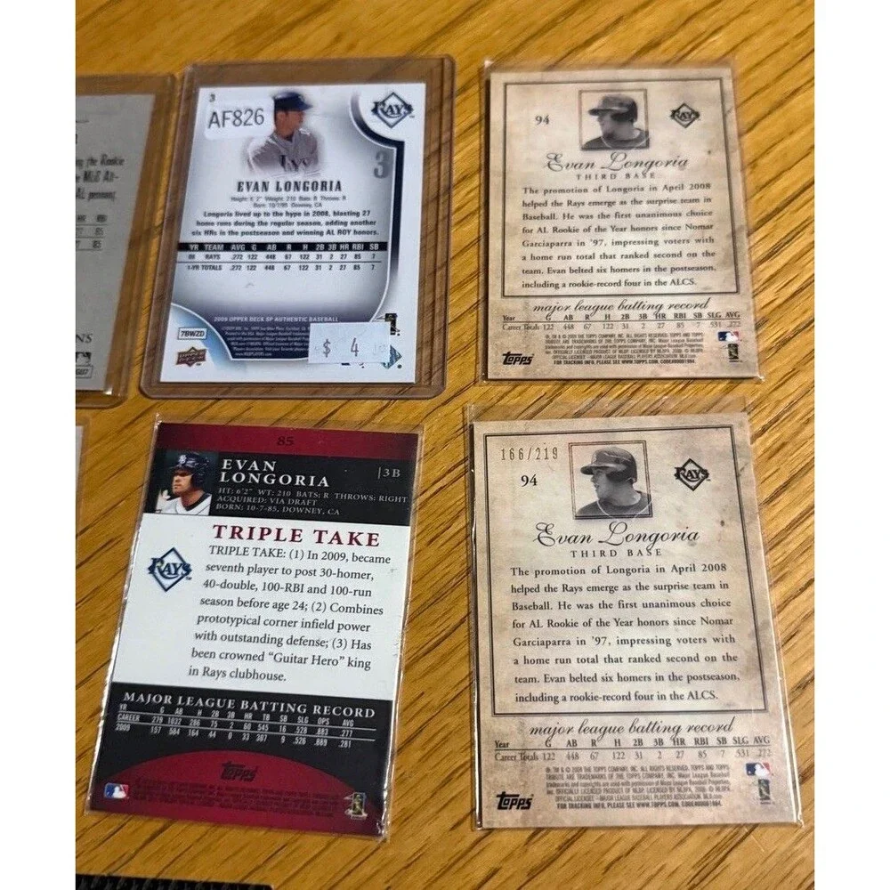Evan Longoria Cal Ripken Jr Robinson Cano Vintage 11 Card Baseball Lot Ser /299